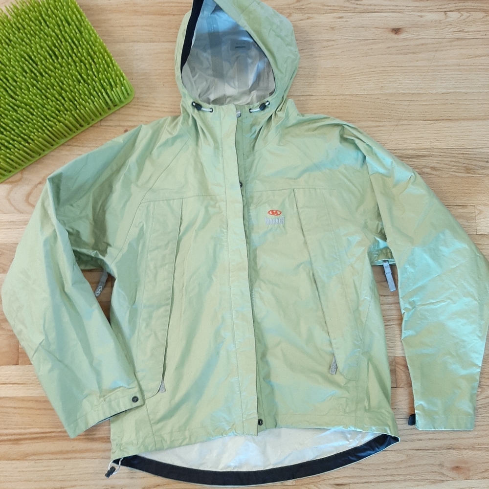 Marker Women's M Rain Jacket Windbreaker Hooded Gr